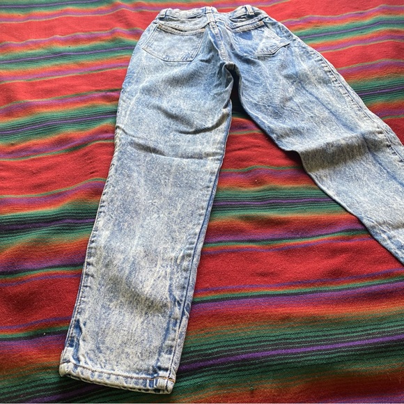 VTG 80’s Palmetto’s Blue Acid Washed Jeans! Button fly. Size 9. 5 pockets. USA. - Picture 10 of 13
